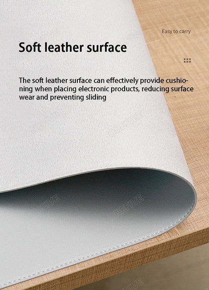 Grand tapis de bureau – Sous-main en cuir PU imperméable pour clavier et souris, idéal pour le gaming sur PC