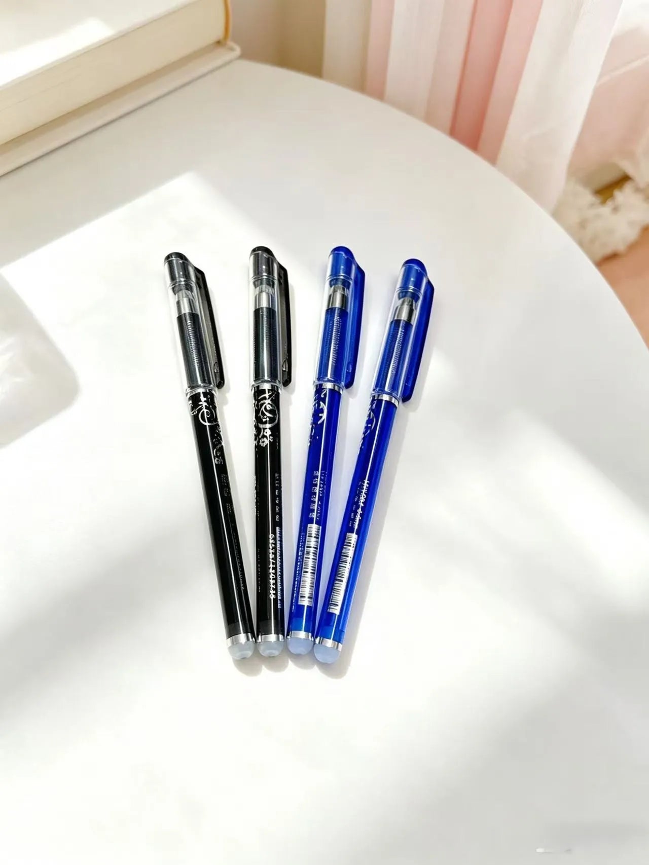 Erasable Gel Pen Set Smooth Writing Blue Black Ink Erasable Pens for School Office Student Stationery DIY Supplies