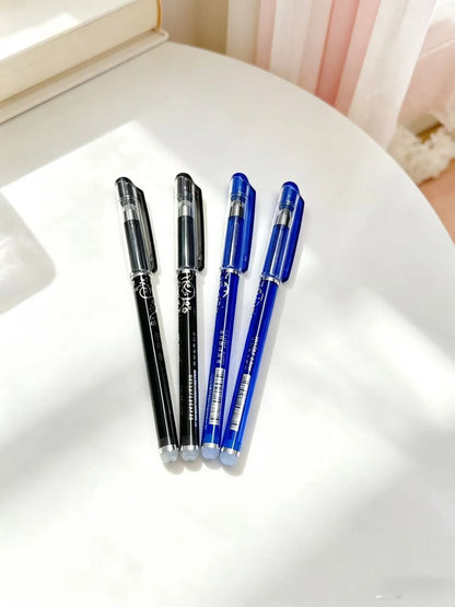 Set aus radierbaren Gelstiften – Schreibstifte mit flüssiger blauer und schwarzer Tinte für Schule, Büro und DIY-Schreibwaren