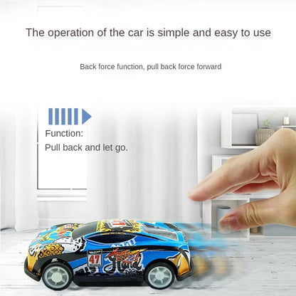 12 coches de carreras de aleación con mecanismo de retroceso – Set de coches de metal fundido a escala 1:64 para niños