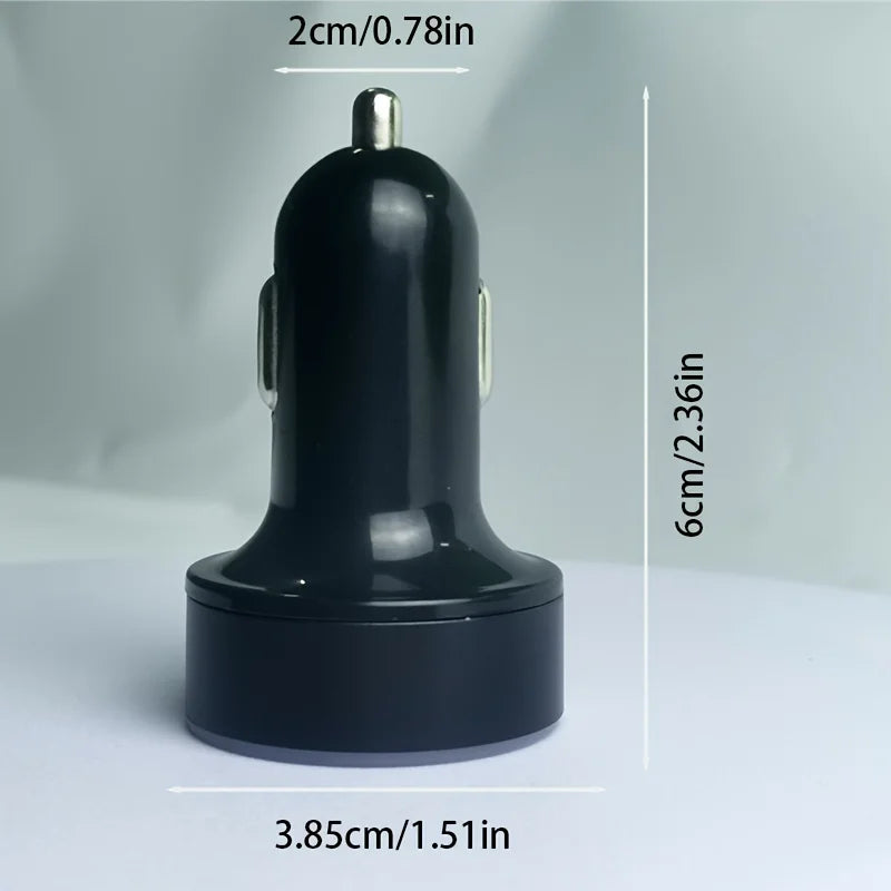 Fast-Charging Car USB Adapter with Voltage Display