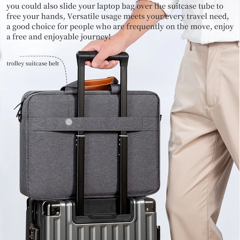 Men's 15.6" Laptop Messenger Bag - Business Briefcase for MacBook, Dell & Lenovo