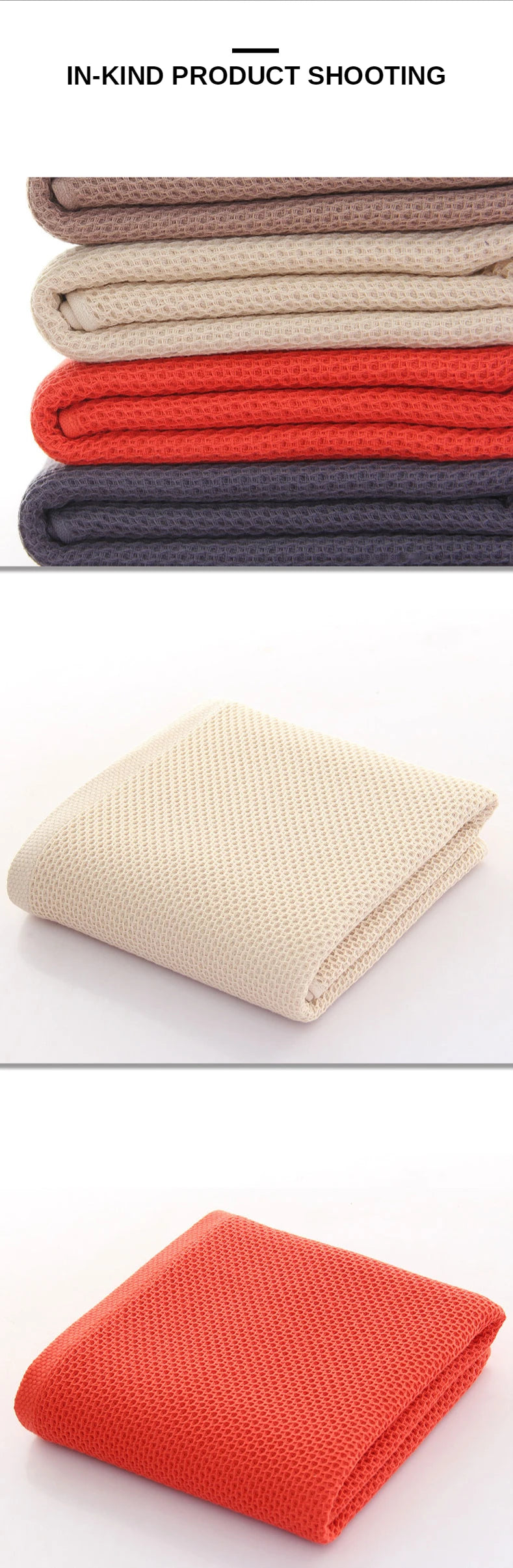 Waffle Cotton Towels – Hand & Bath Towel Bundles