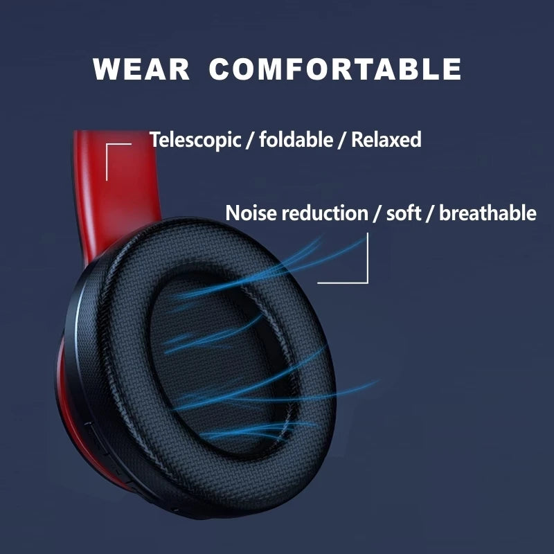 Lenovo HD200 Foldable Bluetooth Headphones – Over-Ear Wireless Headset with Mic