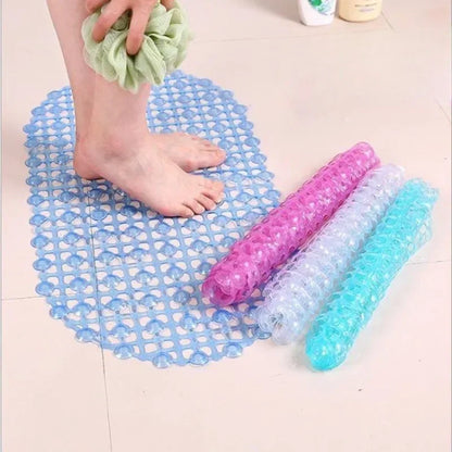 Rutschfeste PVC-Badematte mit Saugnäpfen, 37,5 x 67 cm