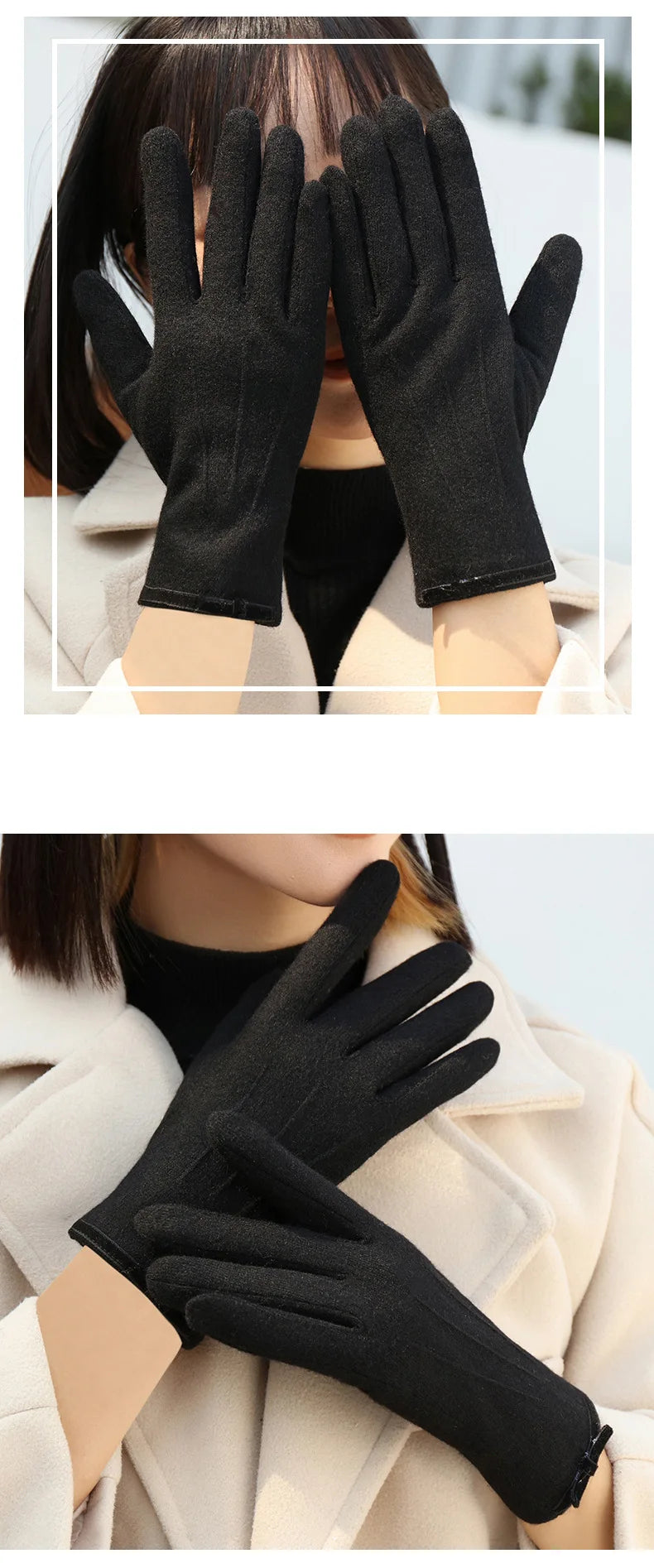 Women's Elegant Soft Touchscreen Winter Gloves