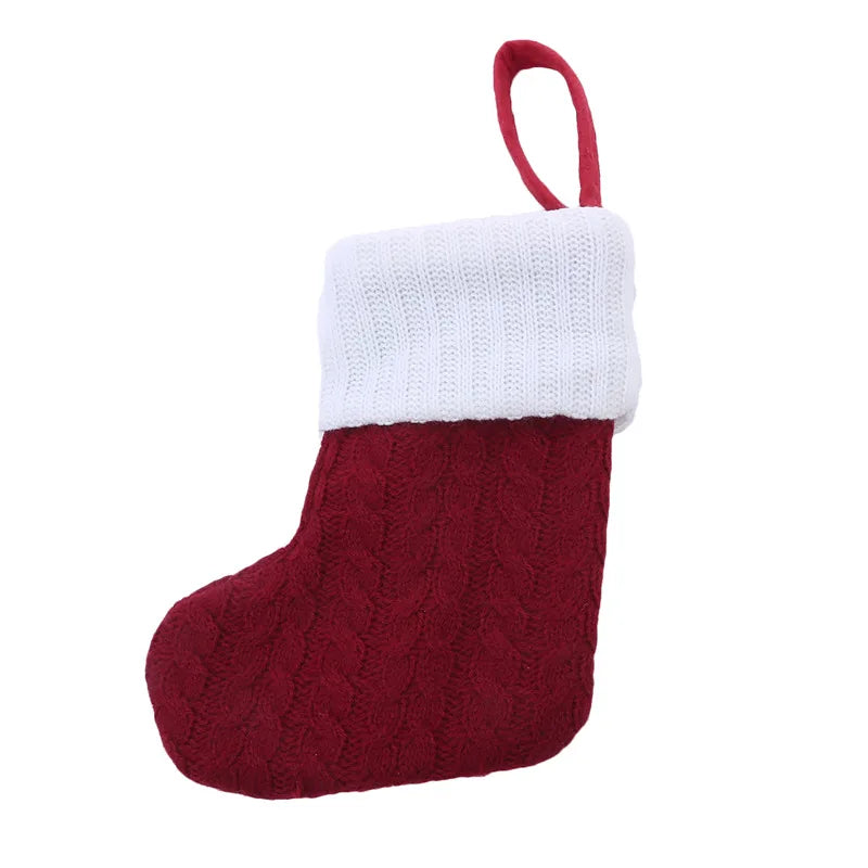 Knitted Initial Christmas Stocking – Letter A–Z Personalized