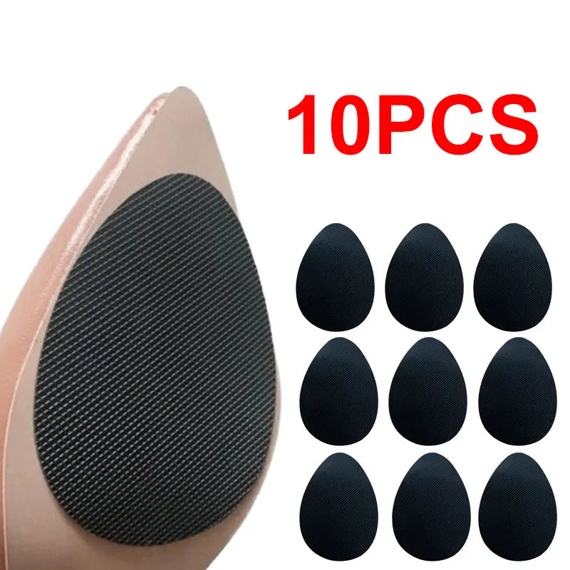Anti-Slip Shoe Sole Stickers – Sound-Absorbing Grip Pads for High Heels (10 PCS)