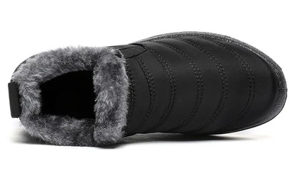 Botas de invierno sin cordones para hombre con forro de felpa HAJINK