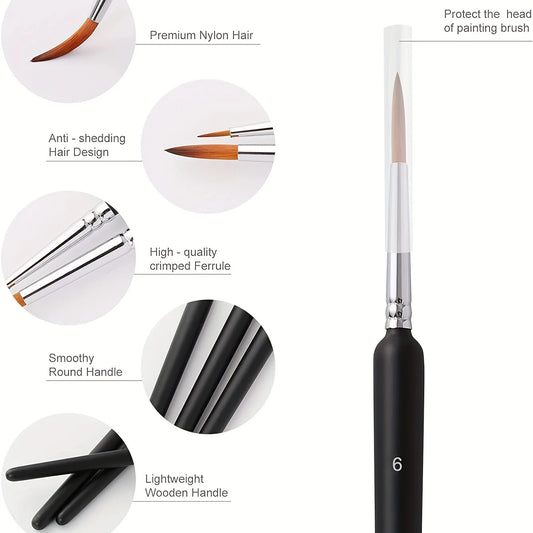 Miniature Detail Paint Brush Set – 10 or 11 Fine-Tip Brushes