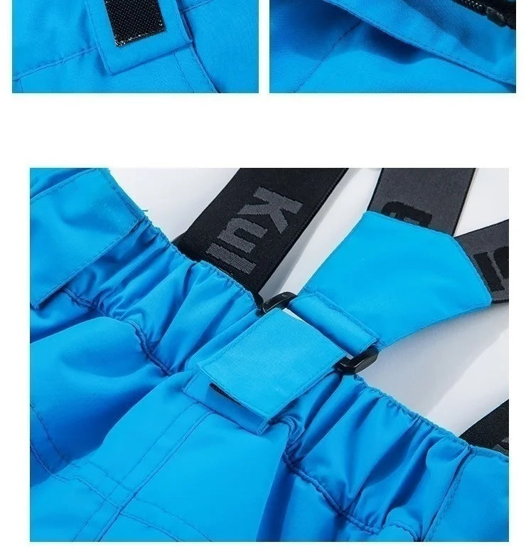 -30 Degree Kids Ski Suit Boy Girls Winter Outdoor Sports Waterproof Skiing Snowboarding Jackets Snow Pants Children Clothing Set