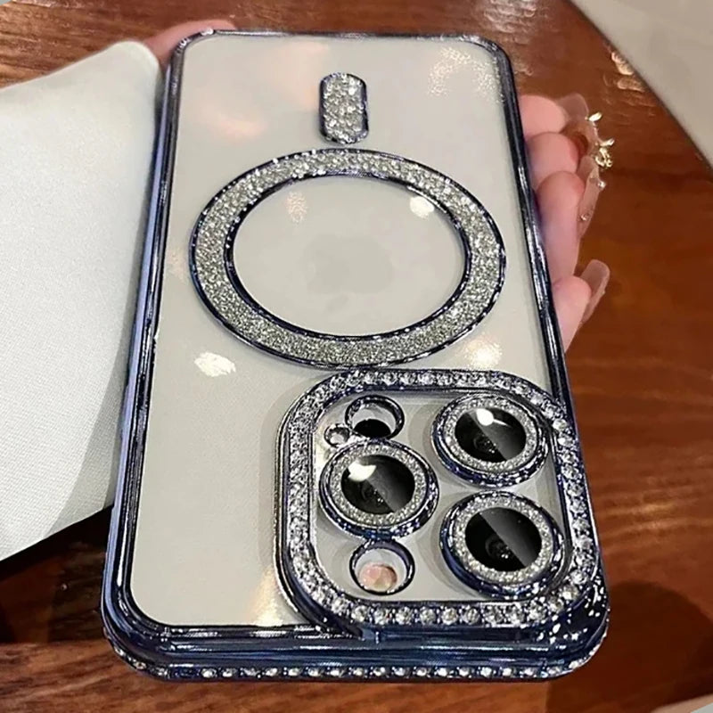 Glitter Clear Magnetic iPhone Case