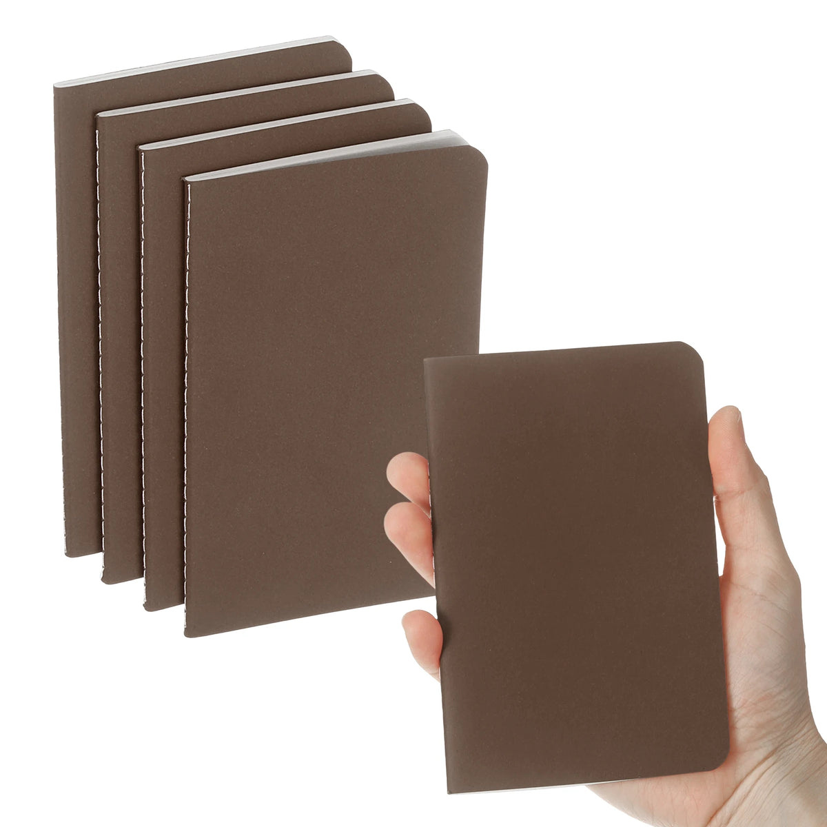 4/6Pcs A6 Mini Pocket Notebook Kraft Paper Lined Journal Memo Pad 30 Sheets/60 Pages Portable Notebook Notepad Office Supplies