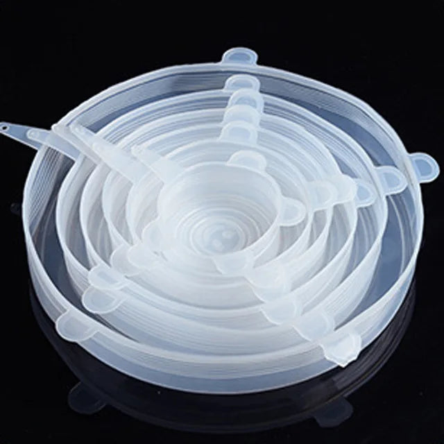 Silicone Stretch Lids – 6-Piece Reusable Food & Bowl Covers