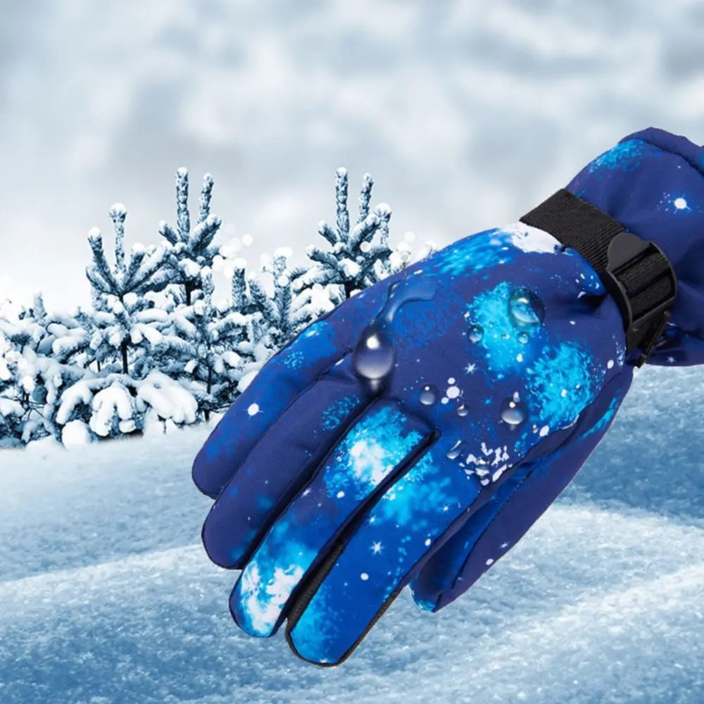 Youth Ski Gloves – Windproof Non-Slip Snow Gloves (Ages 9–15)