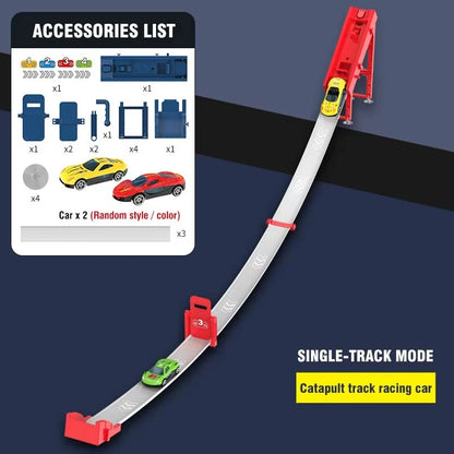 Race Track Car Ramp Toy – Gliding Rail Racing Set for Toddlers