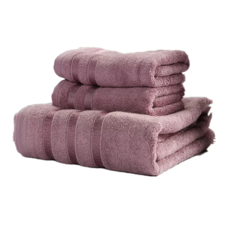 Bamboo Towel Set – 1 Bath Towel & 2 Hand Towels, 615 g