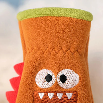 Guanti invernali in peluche a cinque dita per bambini – Età 6–12