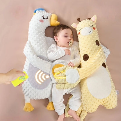 Oreiller apaisant électrique pour bébé avec télécommande | Poupée d'aide au sommeil pour nouveau-né