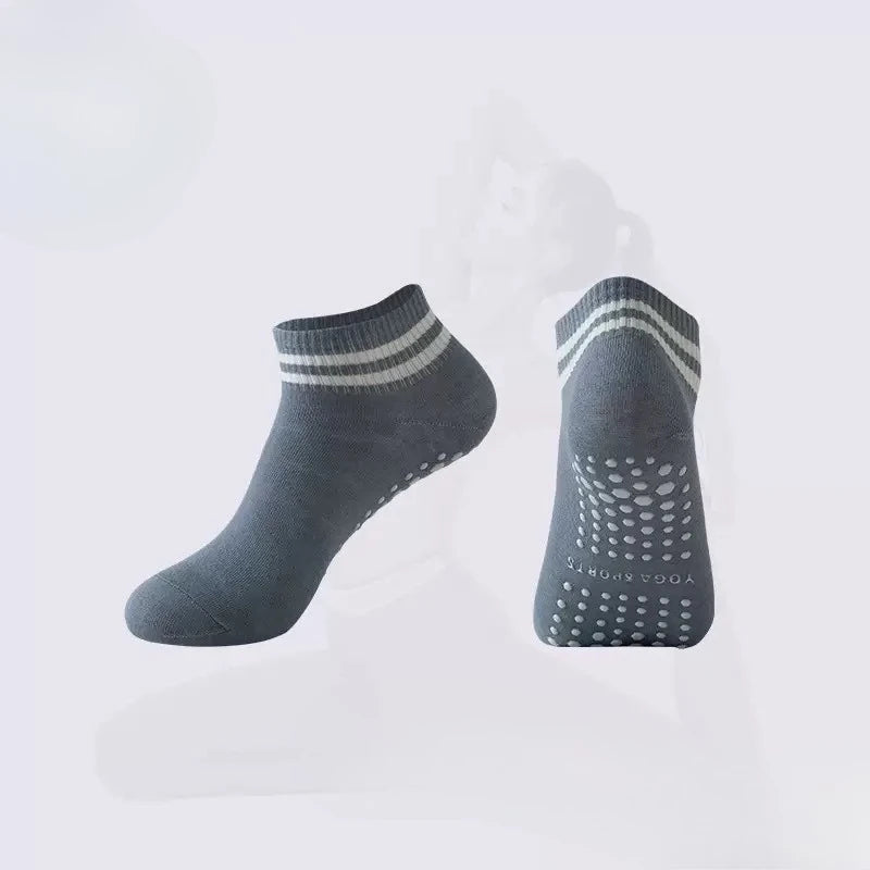 Grip Socks for Women, Non Slip Pilates Yoga Socks with Double Stripes Non Slip Socks for Workout, Ballet, Athletic