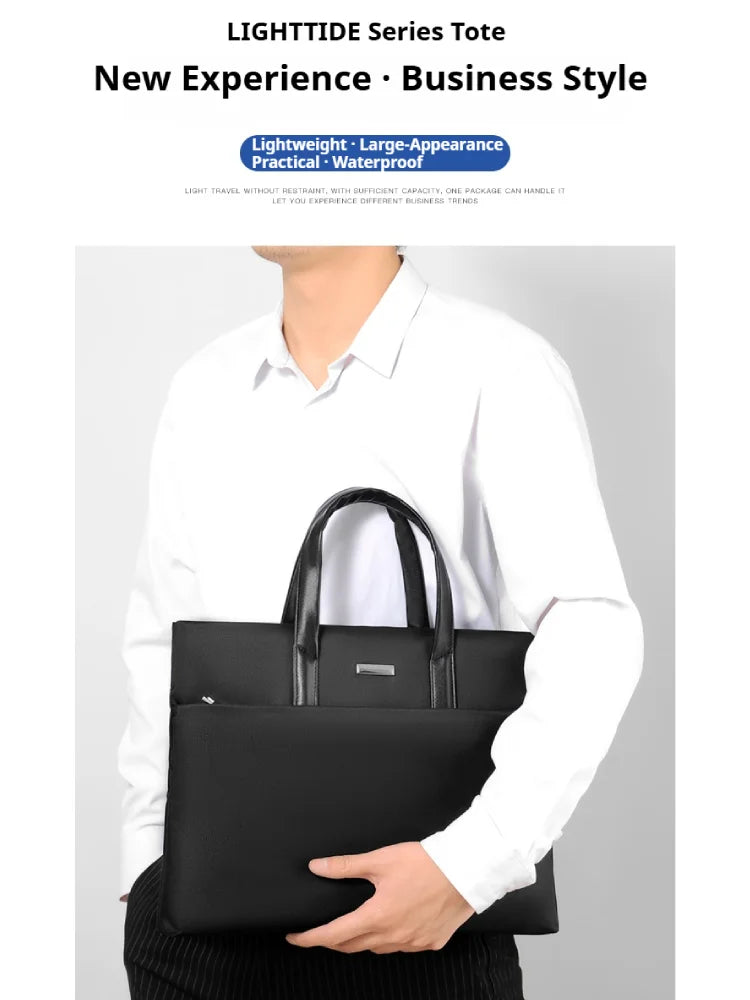 Large Capacity Laptop Tote Bag - Business Office Handbag with Notebook Compartment