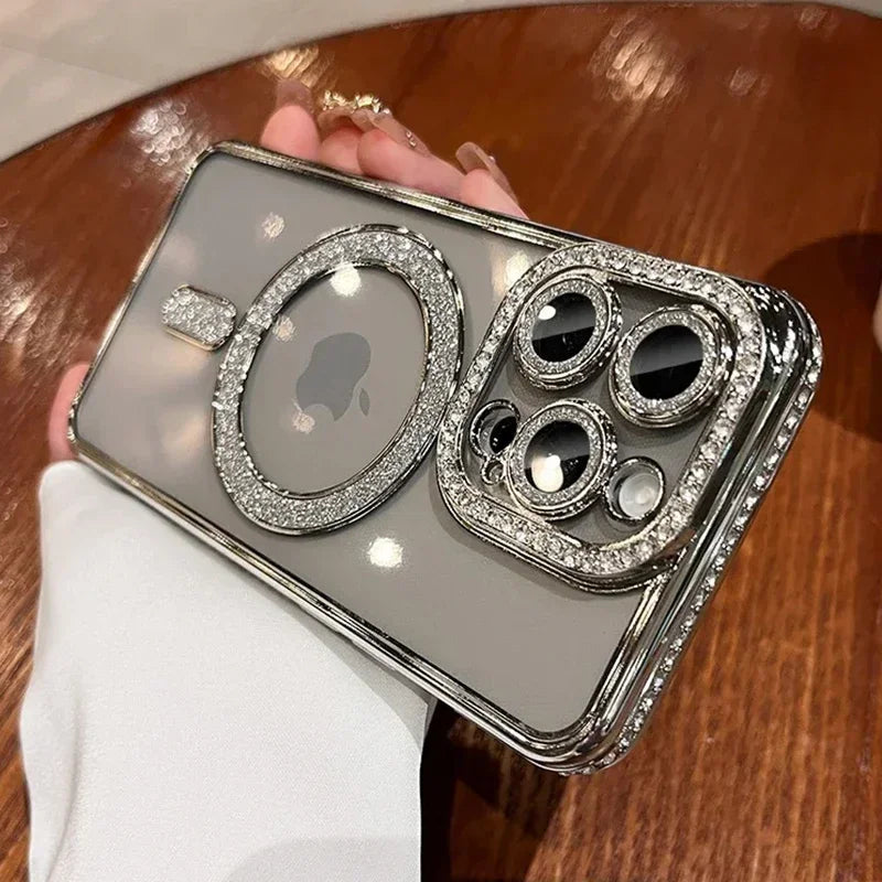 Glitter Clear Magnetic iPhone Case