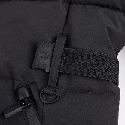 Gesteppte Damenjacke mit Kapuze, Reißverschluss und Taschen