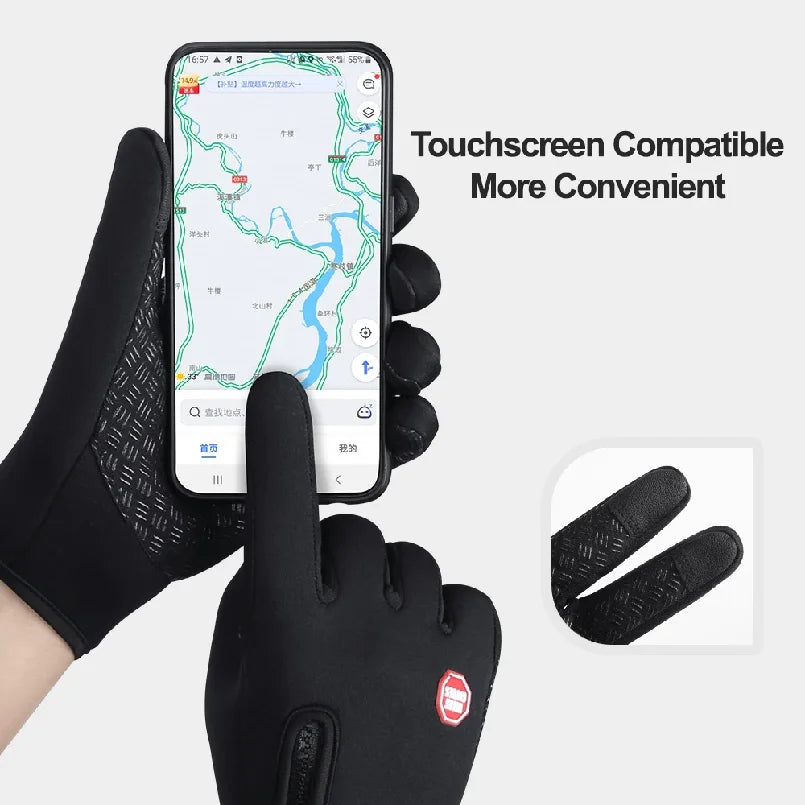Unisex Water-Repellent Touchscreen Winter Gloves (2 Pairs)