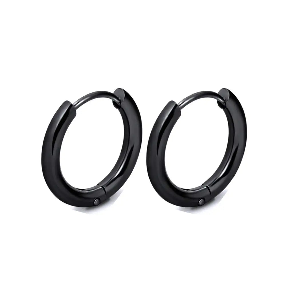 Stainless Steel Huggie Hoop Earrings – Small Gold or Silver Hoops