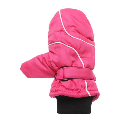 Guantes de esquí ajustables para niños – Guantes para nieve con forro de terciopelo (5–9 años)