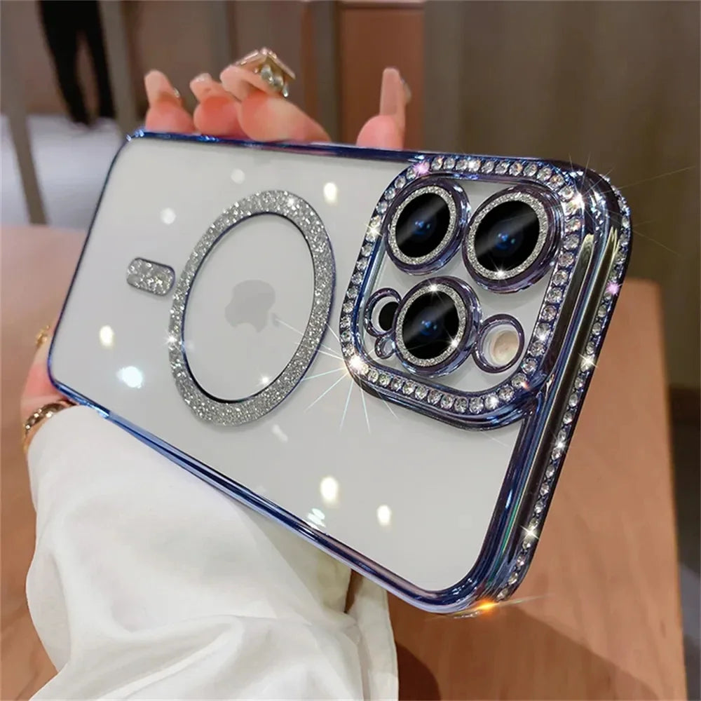 Glitter Clear Magnetic iPhone Case