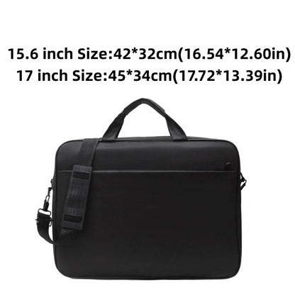 Bolso de hombro para portátil de negocios 15,6"-17" - Maletín de color liso con asa