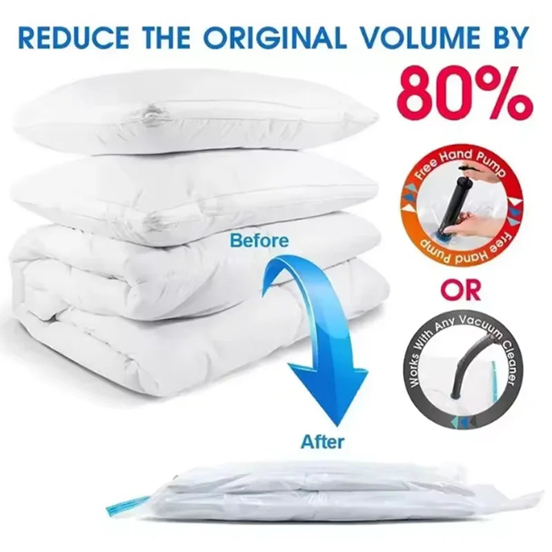 Vacuum Storage Bags 5-Pack | Space Saver Bags for Clothes, Duvets & Bedding, M & L Sizes