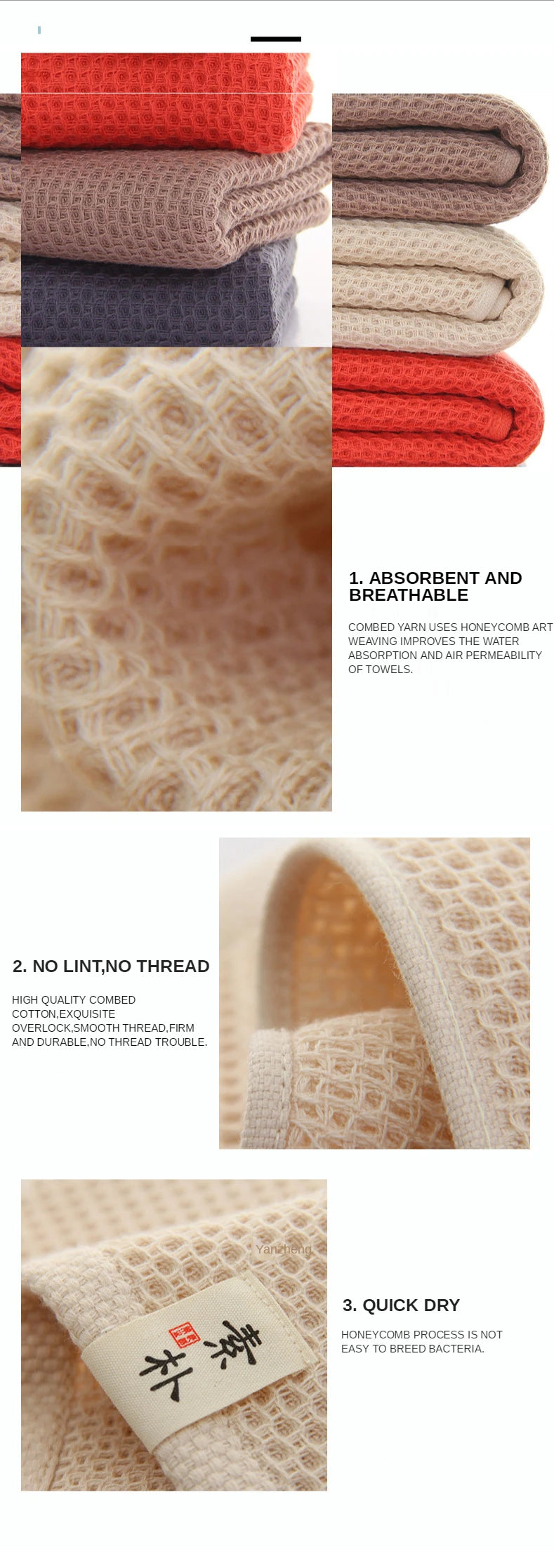 Waffle Cotton Towels – Hand & Bath Towel Bundles