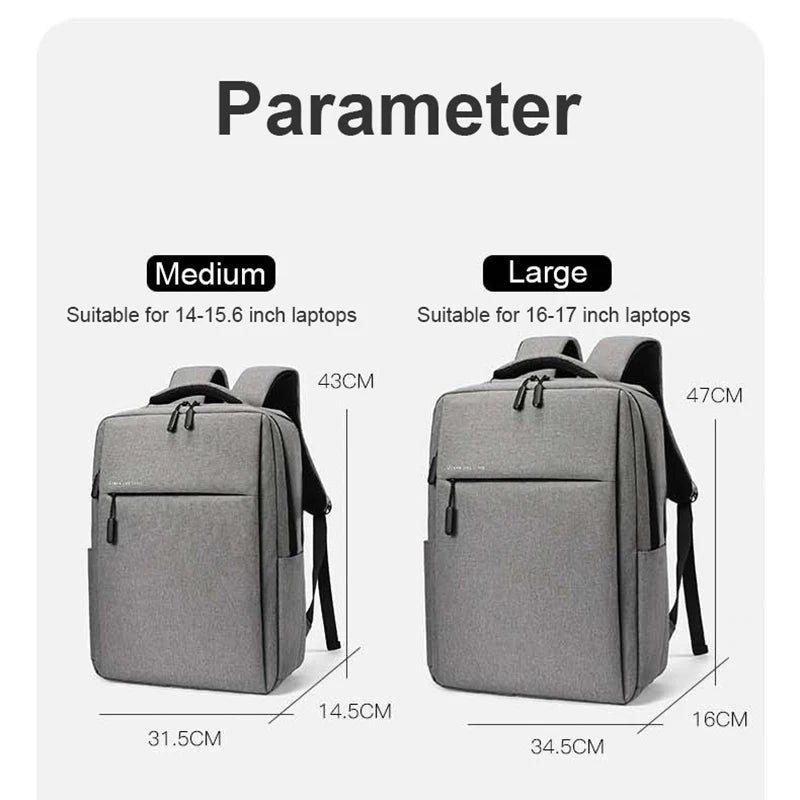 17.3" Laptop Travel Backpack - Large Capacity Waterproof Multi-Pocket Men's Bag