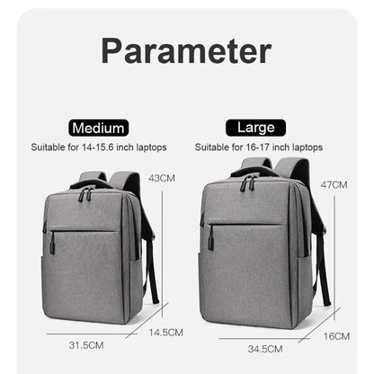 Zaino da viaggio per laptop da 17,3" - Borsa impermeabile da uomo a grande capacità con molte tasche