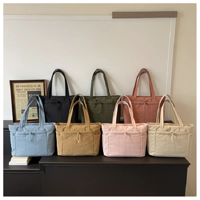 Women's Quilted Laptop Tote 13.3"-16" - Lightweight Travel Shoulder Bag