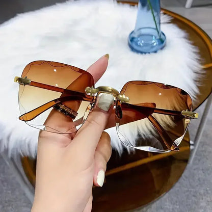 3-Pack Square Rimless Sunglasses | UV400 Summer Shades