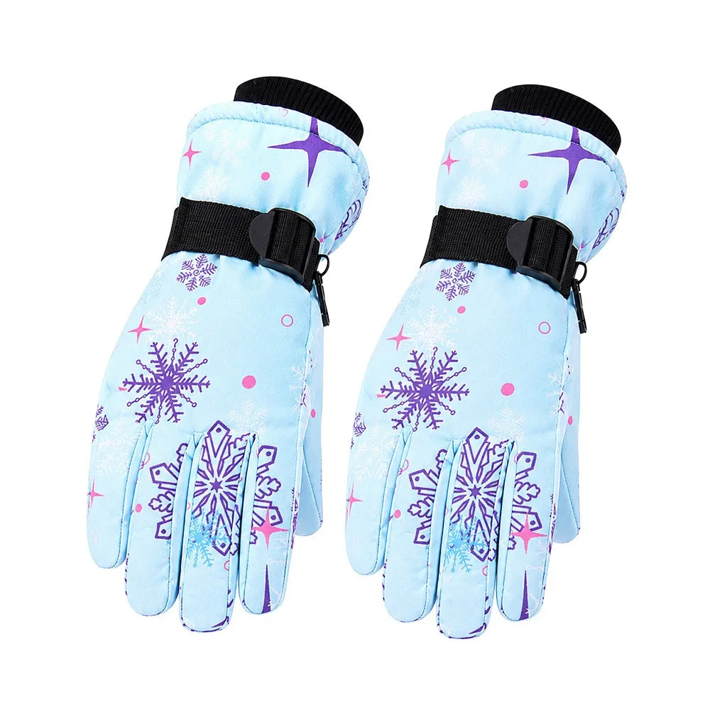 Youth Ski Gloves – Windproof Non-Slip Snow Gloves (Ages 9–15)