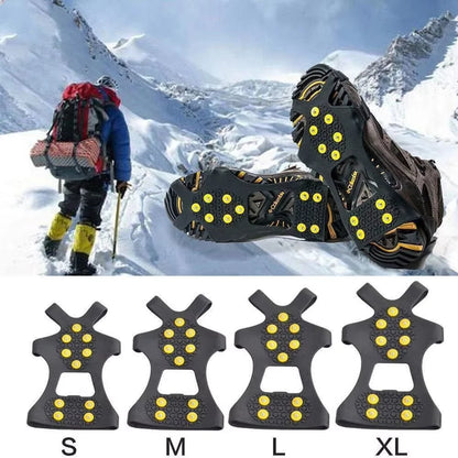 Ice Cleats for Shoes & Boots – 10-Stud Anti-Slip Snow Grips