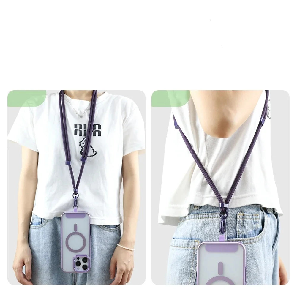 Crossbody Phone Lanyard – Adjustable Braided Phone Strap