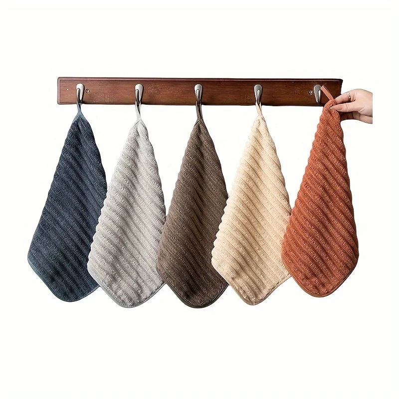 5-Piece Cotton Washcloth Set – Soft 30 × 30 cm Face Towels