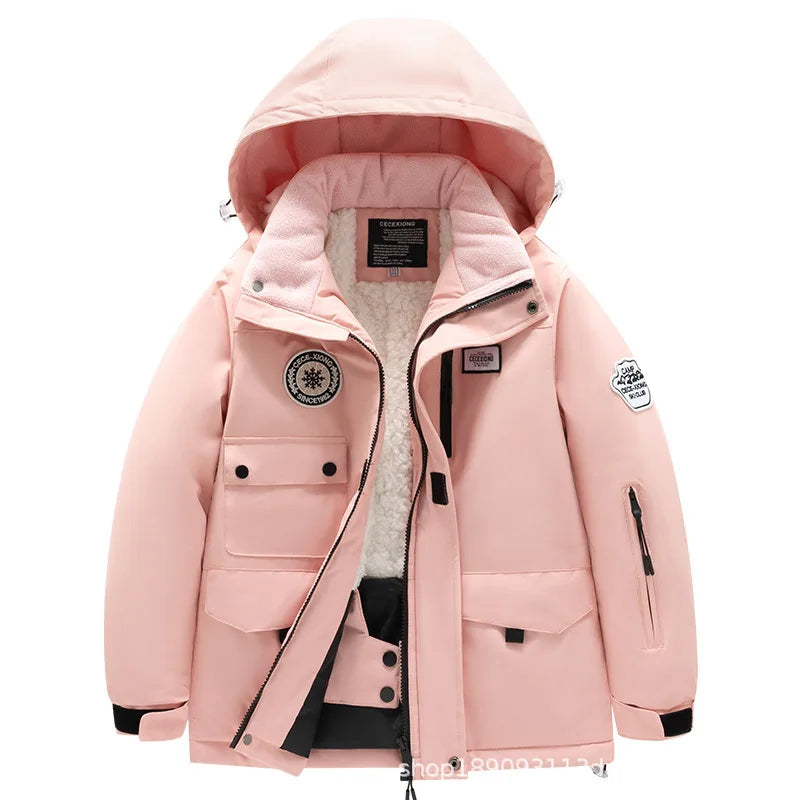 Children's Ski Suit Girls Boys Outdoor Thickened Waterproof Windproof Warm Teenager Ski Pants Equipment 100-165cm