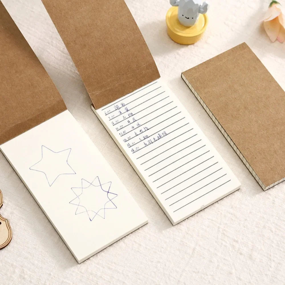 Pocket Kraft Paper Memo Pad Notepad Stationery Scrapbooking Memo Notes To Do List Tear Checklist Note Pad Blank White Labels
