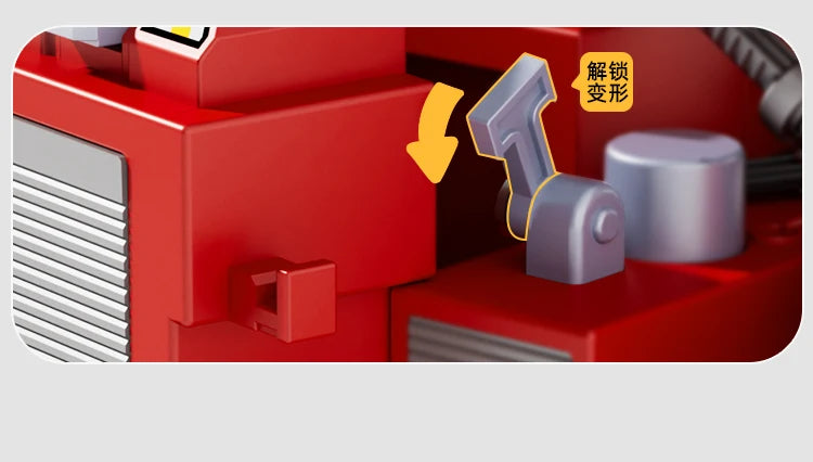 Alloy Fire Truck Toy with Extending Ladder – Transforming Rescue Truck