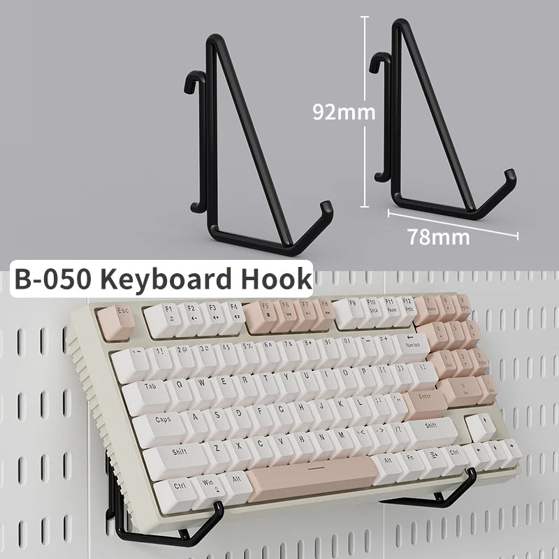 No Drill Desktop Pegboard Rack Gaming Room Organizer For Controllers Headphones Switch Figurine Stationery Storage
