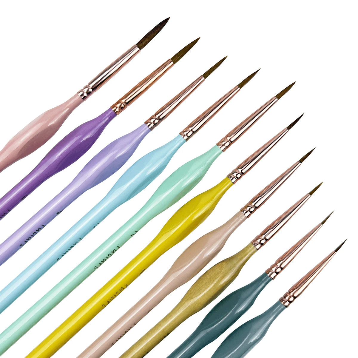 Miniature Detail Paint Brush Set – 10 or 11 Fine-Tip Brushes
