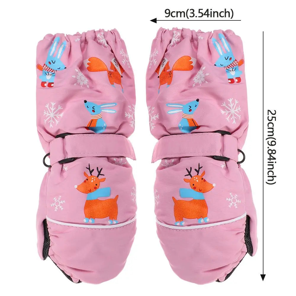 Kids' Rabbit Ski Mittens – Thick Warm Snow Mittens (Ages 2–6)