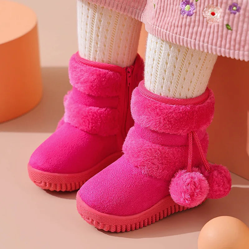 2026 New Girls Snow Boots Winter Comfortable Thick Warm Kids Boots  Thick Children Autumn Cute Boys Boots Princess Shoes