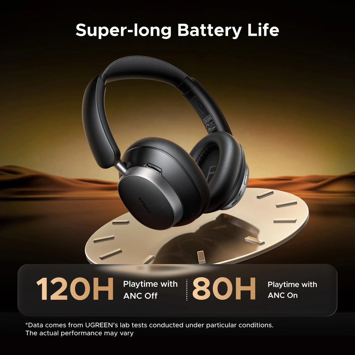 UGREEN Studio Pro ANC Headphones – 48dB Noise Cancelling, Hi-Res LDAC, 120H Battery